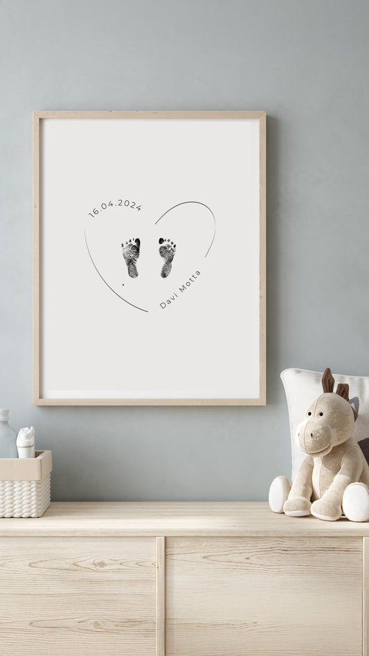 Quadro Quarto Bebê Infantil Pézinho Personalizado