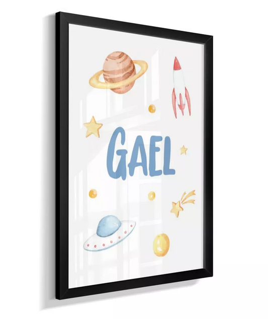 Quadro Decorativo Infantil Astronauta Personalizado