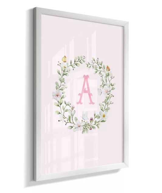 Quadro Decorativo Infantil Monograma Personalizado