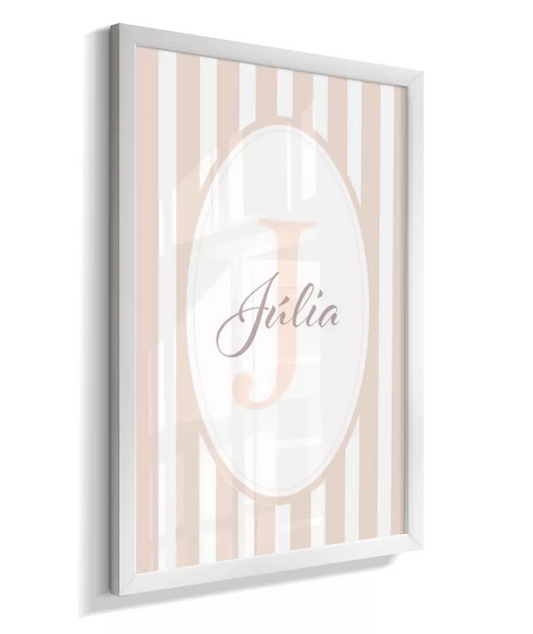 Quadro Infantil Quadro Bebê Personalizado Nome e Inicial