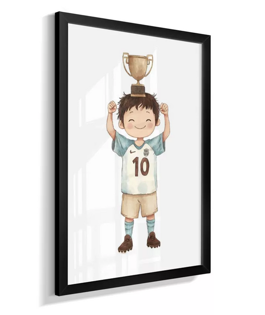 Quadro Decorativo Infantil Menino Futebol