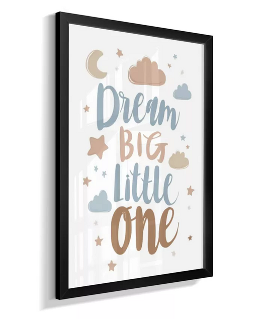 Quadro Decorativo Infantil Quarto Bebê Menino Dream Big Little One