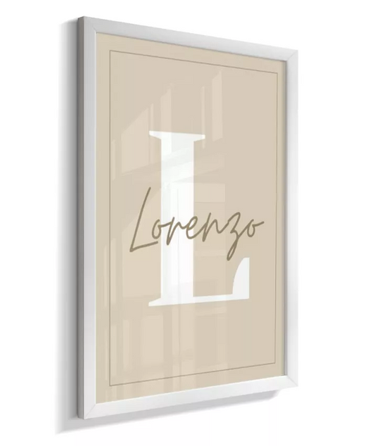 Quadro Quarto Bebê Infantil Letra Personalizado