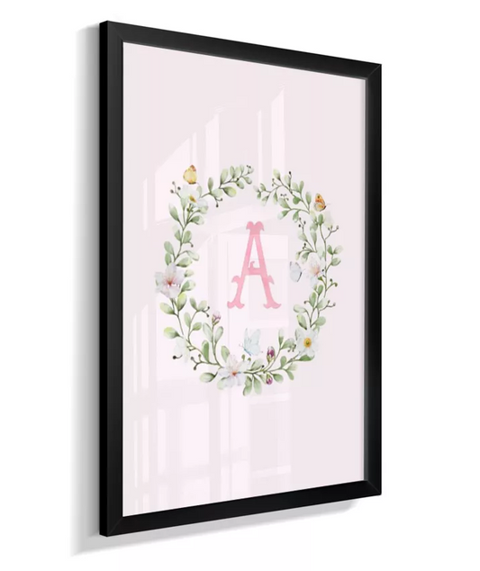 Quadro Decorativo Infantil Monograma Personalizado