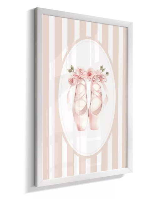 Quadro Infantil Decorativo Quarto Bebê Menina Sapatilha Bailarina