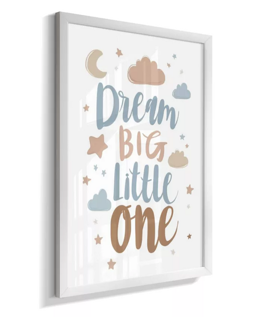 Quadro Decorativo Infantil Quarto Bebê Menino Dream Big Little One