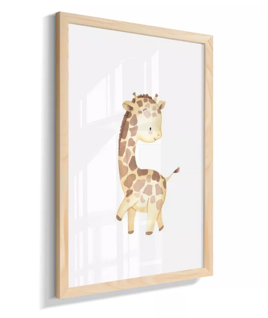 Kit 3 Quadros Quarto Bebê Infantil Coleção Safari Minimalista