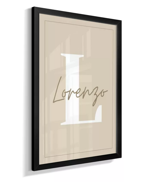 Quadro Quarto Bebê Infantil Letra Personalizado