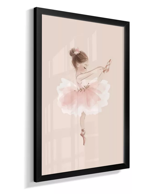 Quadro Infantil Decorativo Quarto Bebê Menina Bailaria