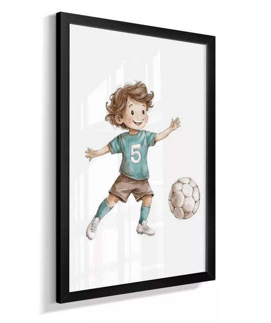 Quadro Decorativo Infantil Menino Futebol