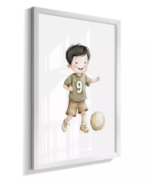 Quadro Decorativo Infantil Menino Futebol