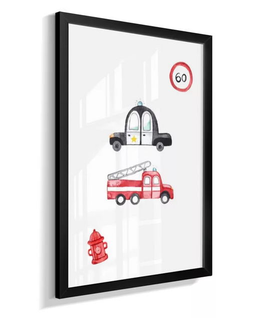 Quadro Infantil Decorativo Quarto Bebê Menino Carros