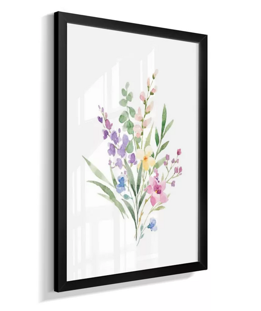 Quadro Decorativo Infantil Flores Aquarela