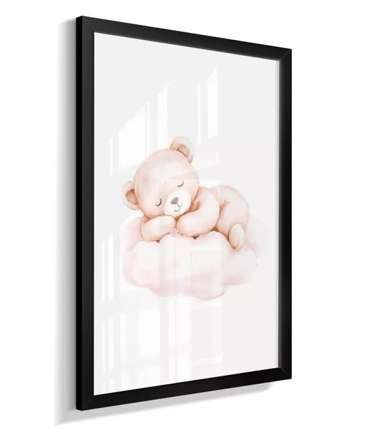 Quadro Infantil Ursinho Na Nuvem
