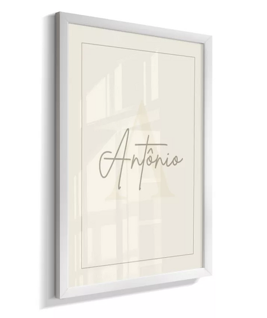 Quadro Infantil Decorativo Quarto Bebê Personalizado Nome e Inicial