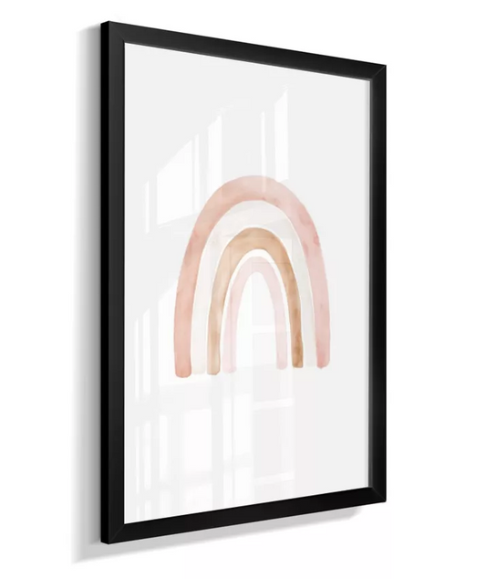 Quadro Infantil Decorativo Arco-Íris Aquarela