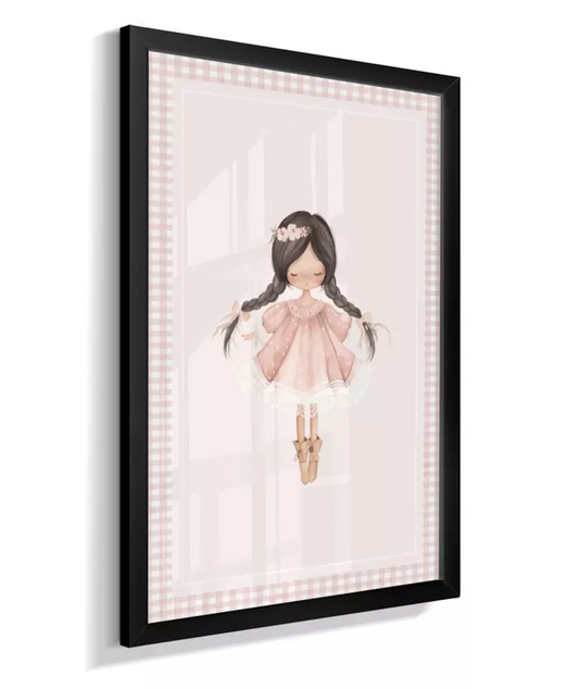 Quadro Infantil Bailarina Camponesa Morena