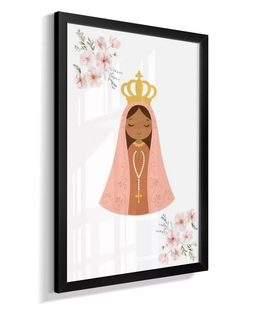 Quadro Infantil Decorativo Santinha Nossa Senhora Aparecida