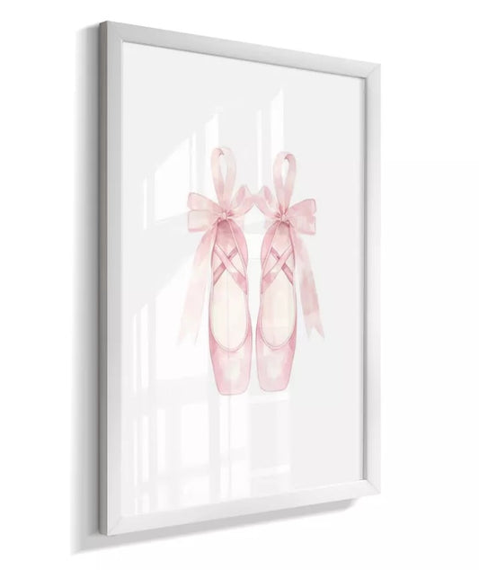 Kit 3 Quadros Infantil Quarto Bebê Menina Bailaria Ballet Laço e Sapatilha