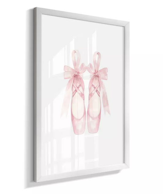 Quadro Infantil Quarto Bebê Menina Sapatilha Bailarina