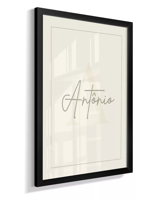 Quadro Infantil Decorativo Quarto Bebê Personalizado Nome e Inicial