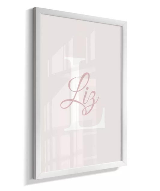 Quadro Decorativo Infantil Personalizado Nome e Inicial