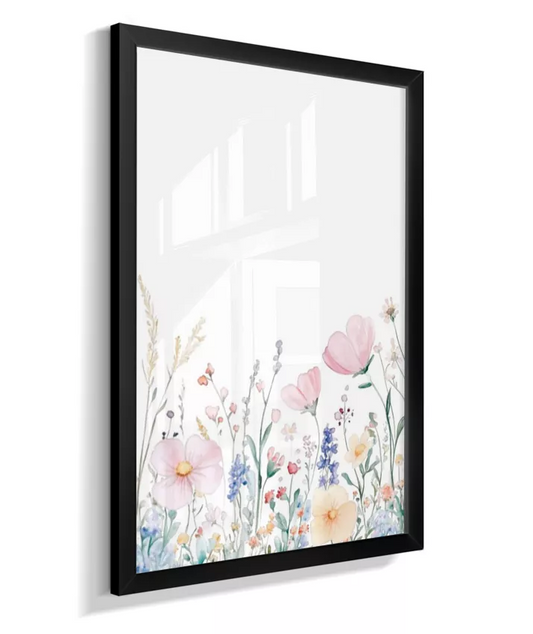 Quadro Infantil Decorativo - Quarto Bebê Menina - Coleção Jardim das Fadas