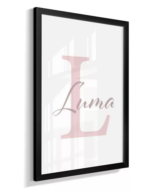 Quadro Infantil Quarto Bebê Menina Letra Nome Personalizado