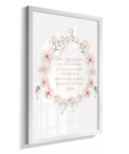 Quadro Infantil Oração Santo Anjo