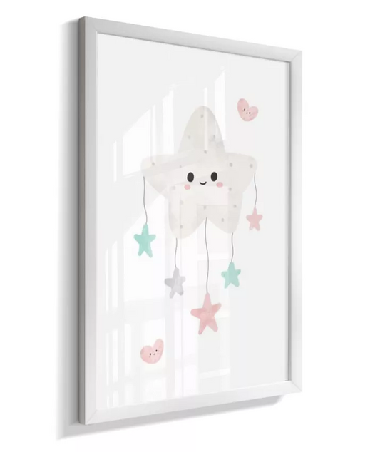 Quadro Quarto Bebê Infantil Estrela Mobile