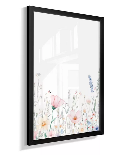 Quadro Infantil Decorativo - Quarto Bebê Menina - Coleção Jardim das Fadas