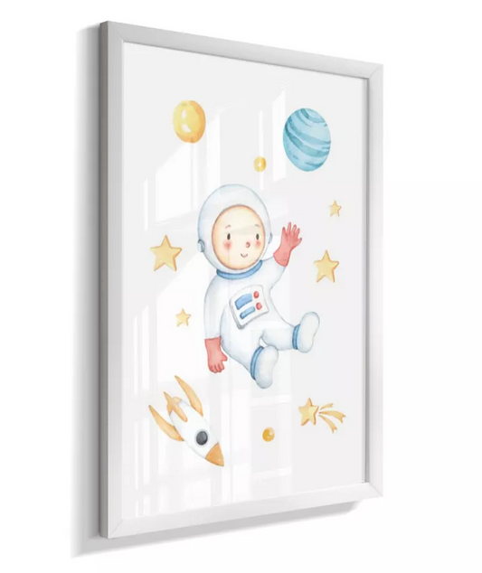 Quadro Quarto Bebê Infantil Astronauta