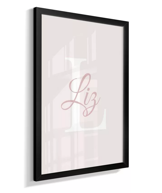Quadro Decorativo Infantil Personalizado Nome e Inicial