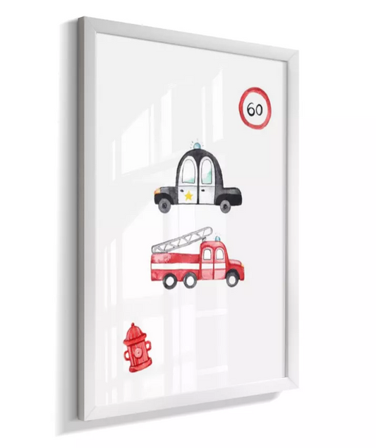 Quadro Infantil Decorativo Quarto Bebê Menino Carros