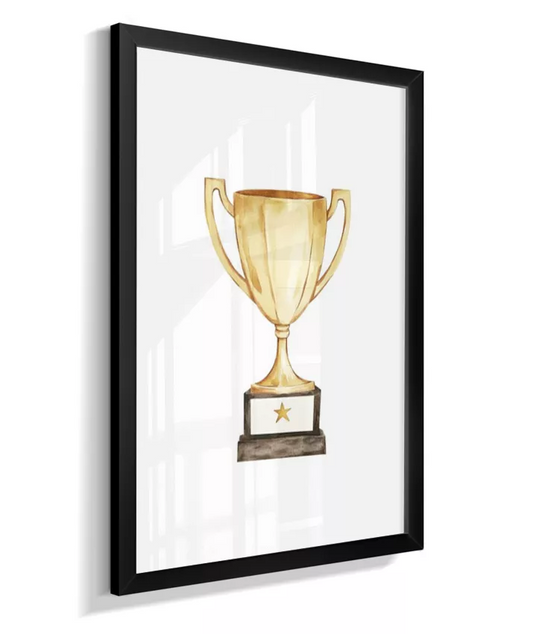 Quadro Decorativo Infantil Menino Troféu Futebol