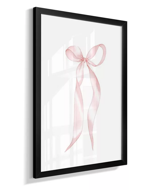 Quadro Infantil Decorativo Laço Rosa