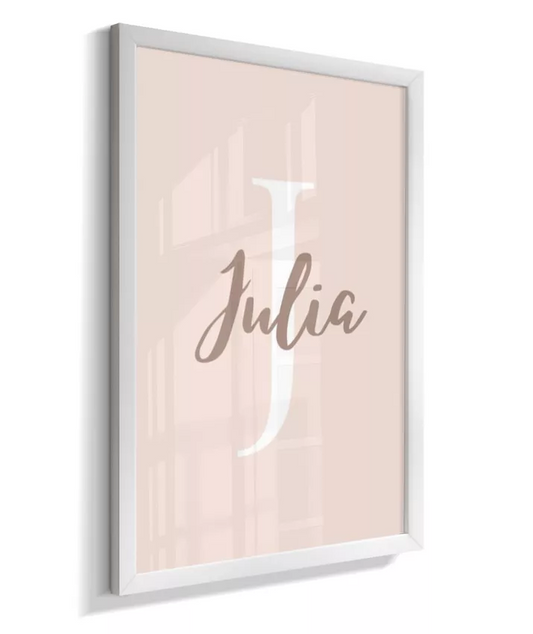 Quadro Decorativo Infantil Nome e Inicial Personalizado