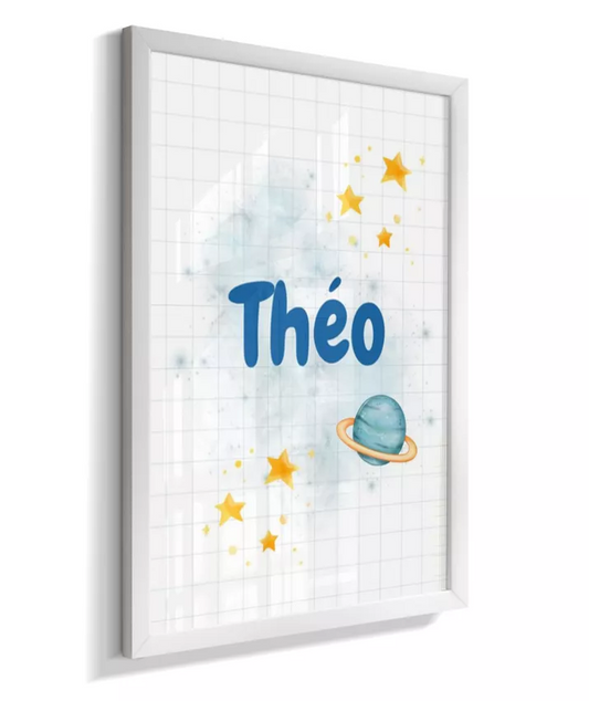 Quadro Infantil Decorativo Quarto Menino Astronauta Personalizado