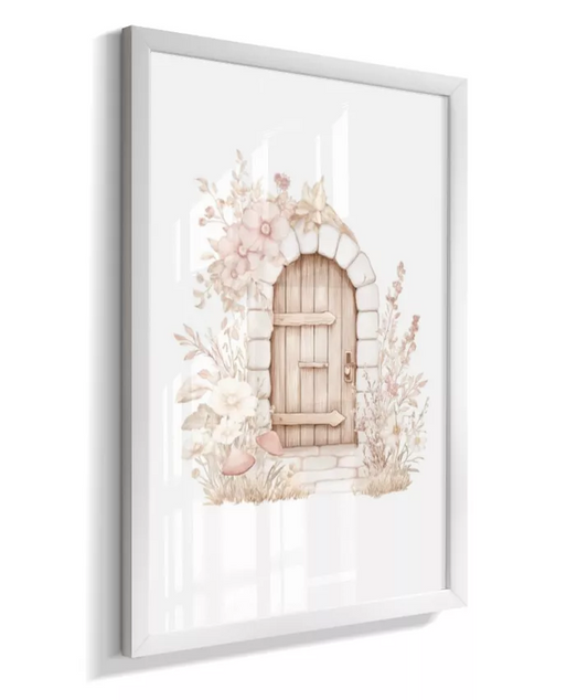 Quadro Infantil Casinha Floral