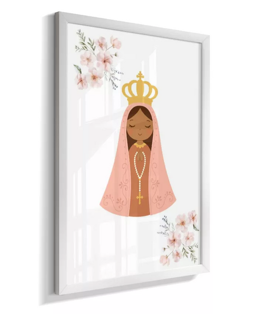 Quadro Infantil Decorativo Santinha Nossa Senhora Aparecida