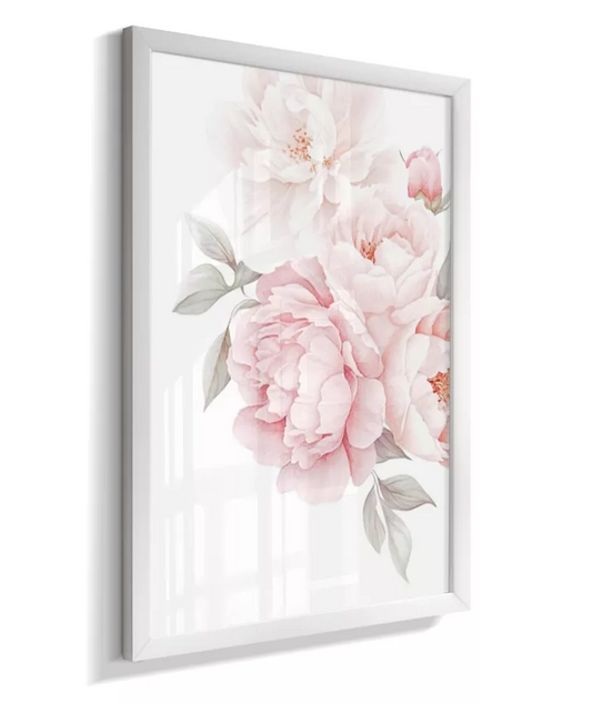 Quadro Infantil Floral Peônias