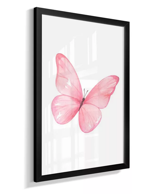 Quadro Decorativo Infantil Borboleta Rosa