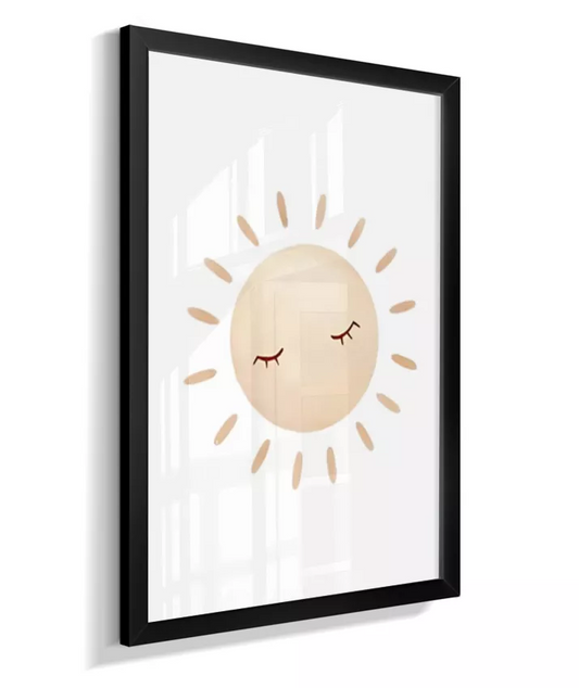 Quadro Infantil Decorativo Quarto Bebê Sol Boho