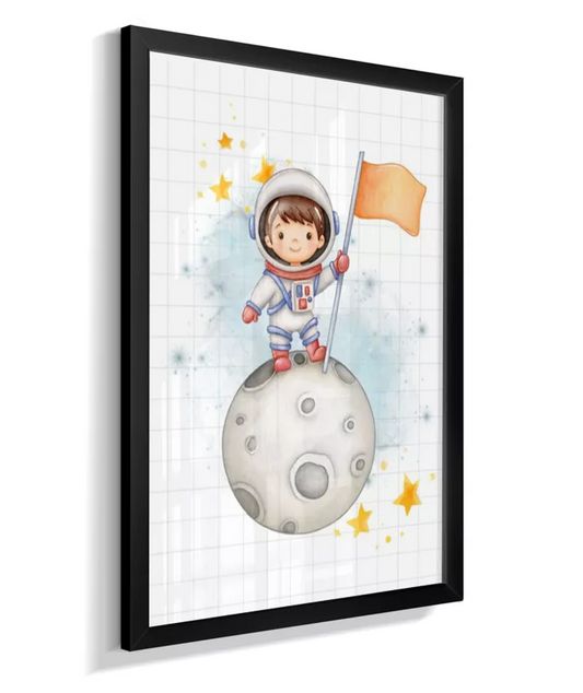 Quadro Infantil Decorativo Quarto Menino Astronauta