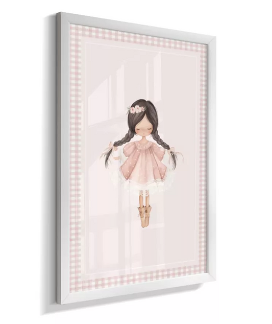 Quadro Infantil Bailarina Camponesa Morena