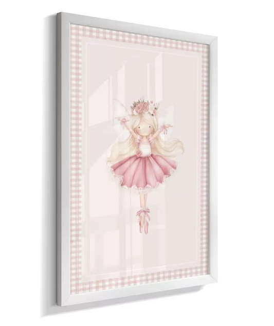 Quadro Infantil Bailarina Camponesa Loira