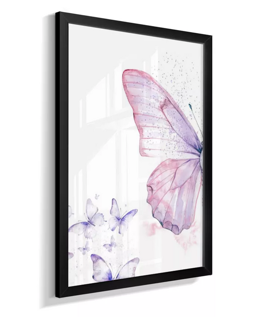 Quadro Infantil Decorativo Quarto Bebê Menina Borboleta Lilás
