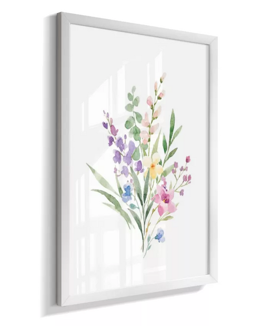 Quadro Decorativo Infantil Flores Aquarela