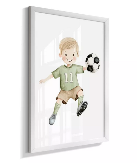 Quadro Decorativo Infantil Menino Futebol