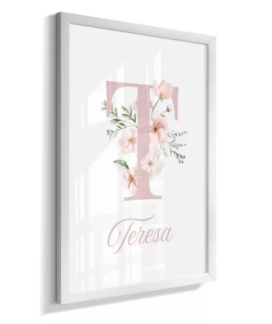 Quadro Infantil Decorativo Personalizado Nome e Inicial